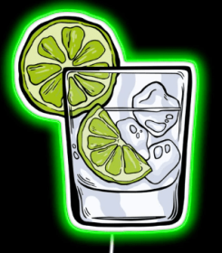 GIN AND TONIC - NEON SIGN (Color: Green)