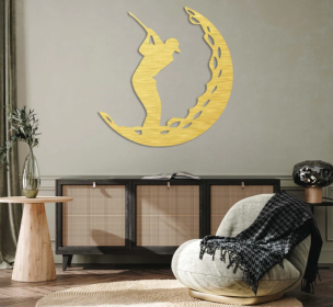 GOLF BALL - METAL WALL ART (Color: Gold)