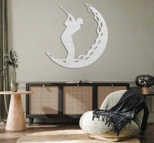 GOLF BALL - METAL WALL ART (Color: Silver)