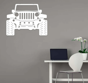 JEEP - METAL WALL ART (Color: White)