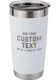 Stainless Steel Tumbler for Hot or Cold Drinks - 4 Color Options (Color: White)