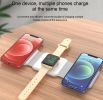 15W Fast Charging,3 in 1 Wireless Charger for iPhone and Android, Magnetic Foldable and Portable Charging Station