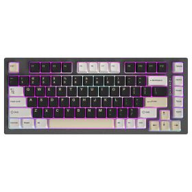 YUNZII YZ75 75% Hot Swappable Wireless Gaming Mechanical Keyboard, RGB Backlights, BT5.0/2.4G/USB-C, Dye Sub PBT Keycaps for Linux/Win/Mac (Color: Black)