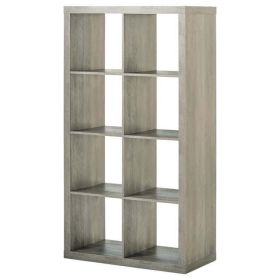 8-Cube Storage Organizer,Bookshelves (Color: rustic gray)