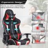 Reclining Swivel Massage Gaming Chair with Lumbar Support