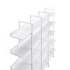 5 Tier Bookcase Home Office Open Bookshelf, Vintage Industrial Style Shelf with Metal Frame, MDF Board