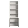 Traditional 5 Shelf Bookcase with Doors